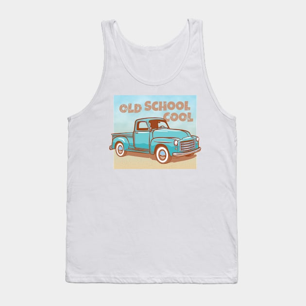 Old School Cool Pickup Truck Tank Top by Sue Cervenka